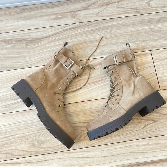 Sam Edelman || NWOB || Junip Buckle Suede Combat Boots - Picture 2 of 6